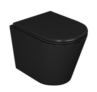 Унитаз подвесной DQ Venice DT1026025 безободковый чёрный